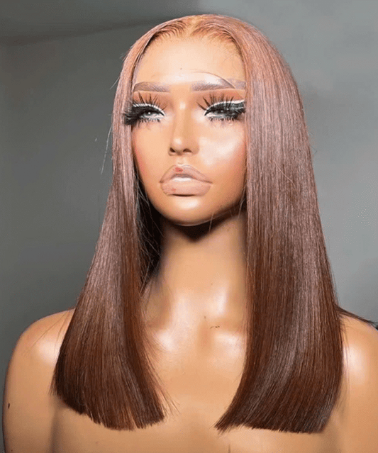 Perruque Raw Hair Long Bob Lisse - Raie Centrale Naturelle HD Lace